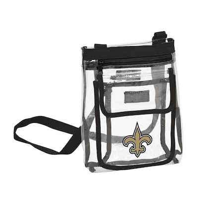 Logo Brands New Orleans Saints Clear Crossbody 620-66P